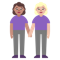 Women Holding Hands- Medium Skin Tone- Medium-Light Skin Tone emoji on Microsoft